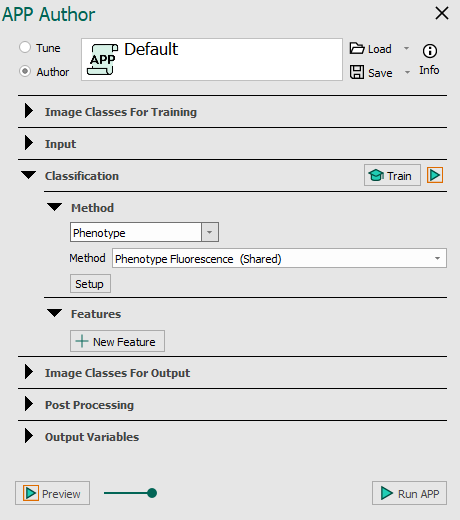 Phenotype Method in the Classification section of the APP author.