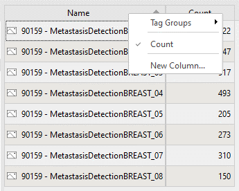 Check and uncheck results in the dialog to show or hide columns in the Details view.