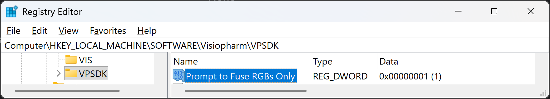 Turn the feature on/off by changing the value of the key