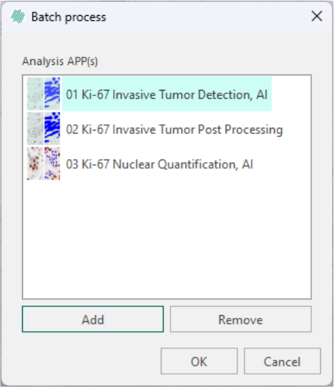 Example of multiple APPs being executed using batch analysis.