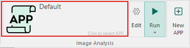 Location of the APP Selection button