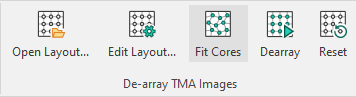 Automatic fitting of the grid to the cores