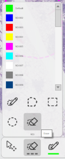 The 'Erase by drawing' tool