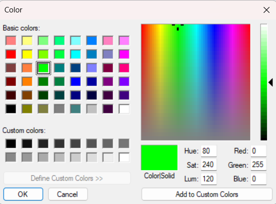 Assign a new color to the measure tool.