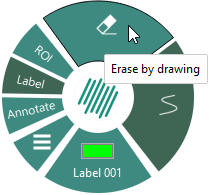 The 'Erase by drawing' tool