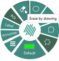 The 'Erase by drawing' tool